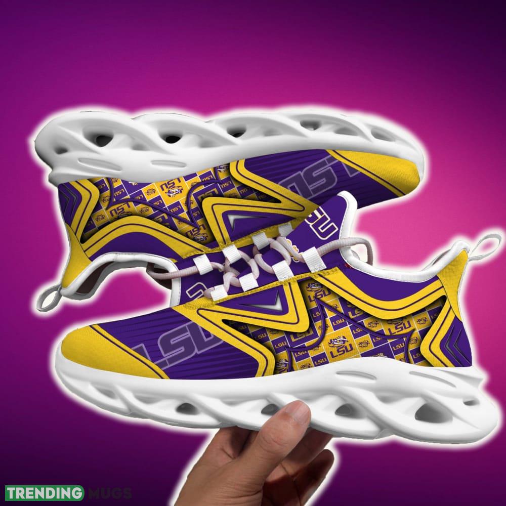 LSU TIGERS Black And White Clunky Shoes NCAA Teams For Fans Running Sports Shoes New Men And Women Max Soul LSU TIGERS Black And White Clunky Shoes NCAA Teams For Fans Running Sports Shoes New Men And Women Max Soul