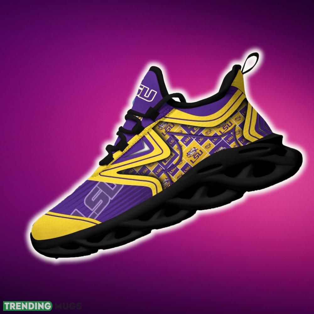 LSU TIGERS Black And White Clunky Shoes NCAA Teams For Fans Running Sports Shoes New Men And Women Max Soul LSU TIGERS Black And White Clunky Shoes NCAA Teams For Fans Running Sports Shoes New Men And Women Max Soul