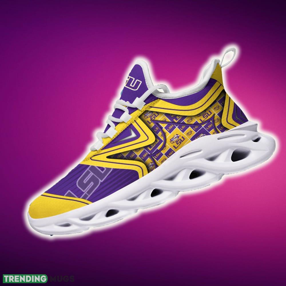 LSU TIGERS Black And White Clunky Shoes NCAA Teams For Fans Running Sports Shoes New Men And Women Max Soul LSU TIGERS Black And White Clunky Shoes NCAA Teams For Fans Running Sports Shoes New Men And Women Max Soul