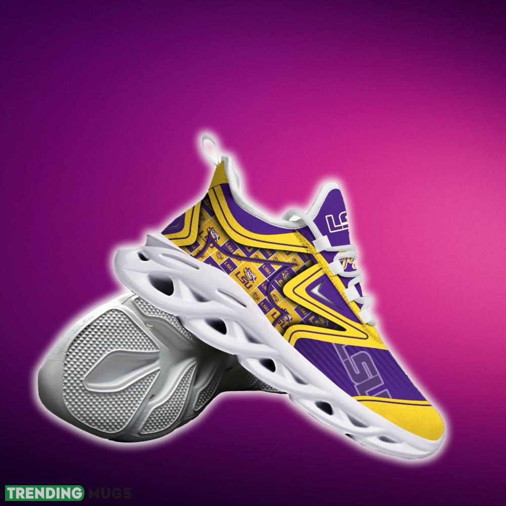 LSU TIGERS Black And White Clunky Shoes NCAA Teams For Fans Running Sports Shoes New Men And Women Max Soul LSU TIGERS Black And White Clunky Shoes NCAA Teams For Fans Running Sports Shoes New Men And Women Max Soul