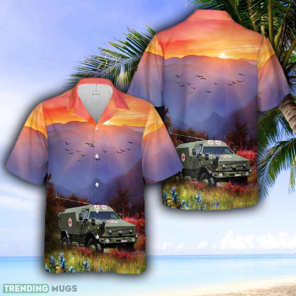 Luxembourg Army Ambulance Dingo 2 Hawaiian Shirt - Luxembourg Army Ambulance Dingo 2 Hawaiian Shirt