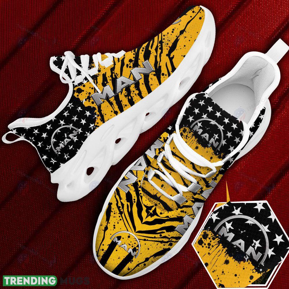 Man Car And Motorcycle Racing Running Sneaker Yellow Max Soul Shoes Gift For Fans - Man Car And Motorcycle Racing Yellow Max Soul Shoes Photo 1