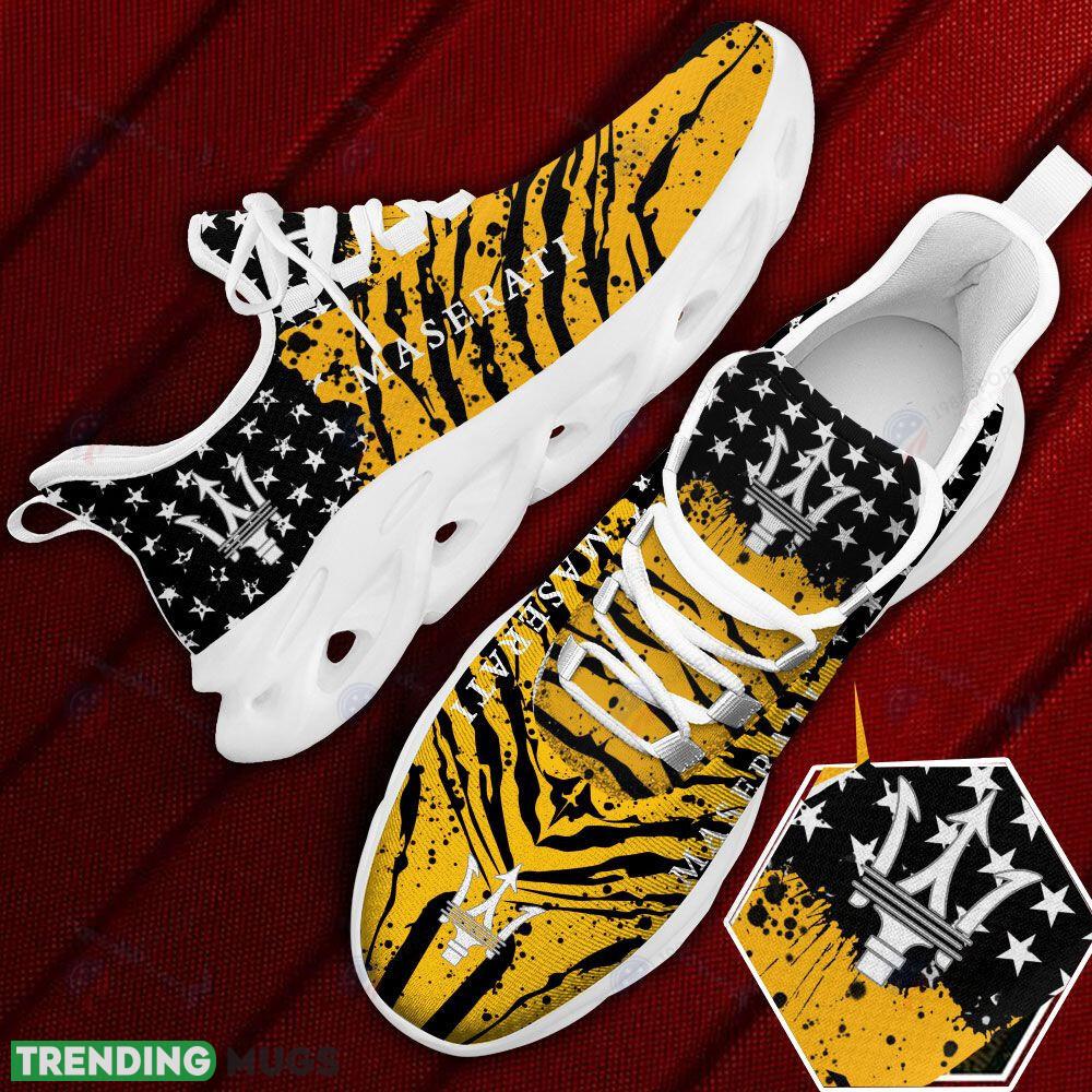 Maserati Car And Motorcycle Racing Sport Sneaker Yellow Max Soul Shoes Gift For Fans - Maserati Car And Motorcycle Racing Yellow Max Soul Shoes Photo 1 Maserati Car And Motorcycle Racing Sport Sneaker Yellow Max Soul Shoes Gift For Fans - Maserati Car And Motorcycle Racing Yellow Max Soul Shoes Photo 1