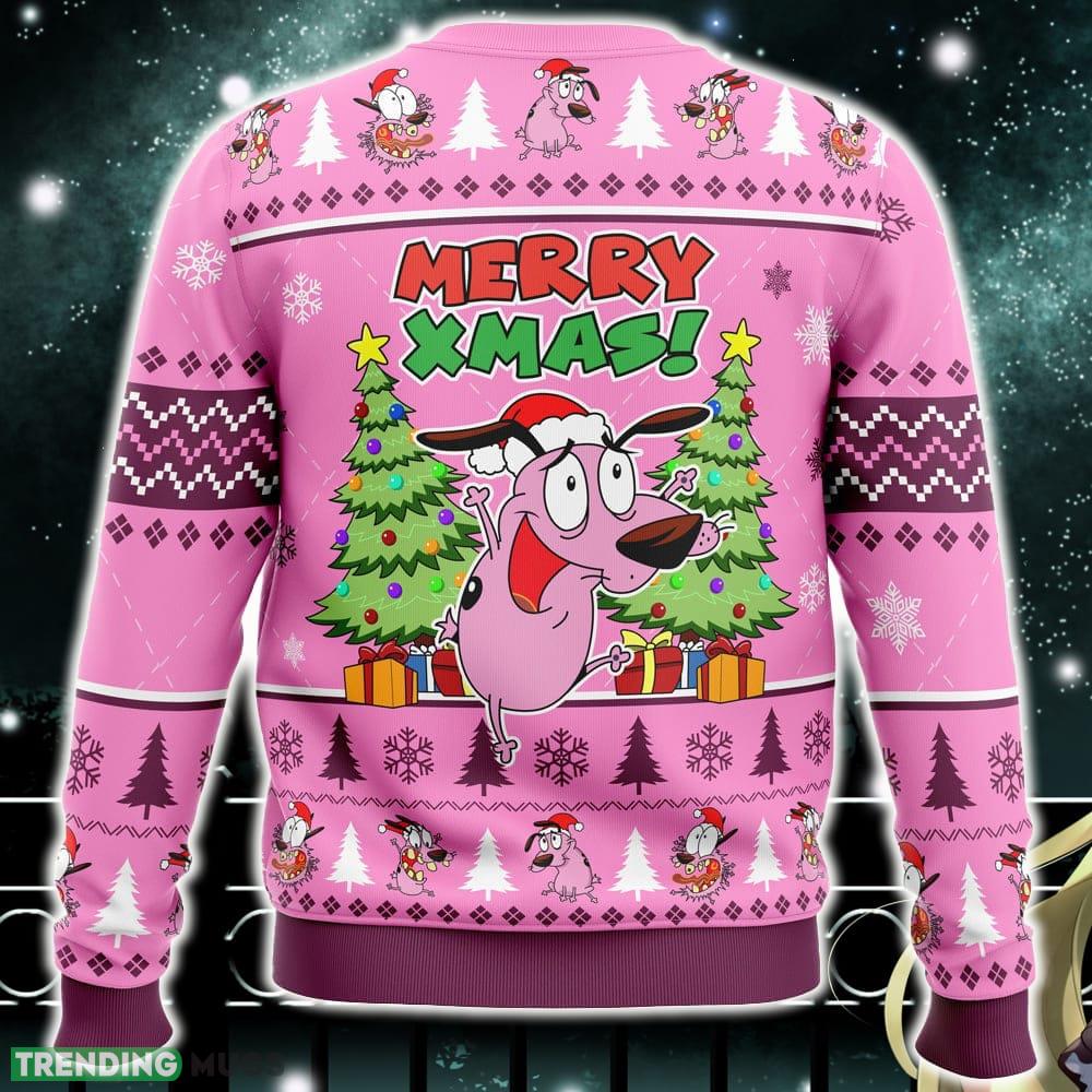 Merry Xmas Courage The Cowardly Dog Ugly Christmas Sweater Funny Gift Ideas Christmas 3D Sweater Merry Xmas Courage The Cowardly Dog Ugly Christmas Sweater Funny Gift Ideas Christmas 3D Sweater