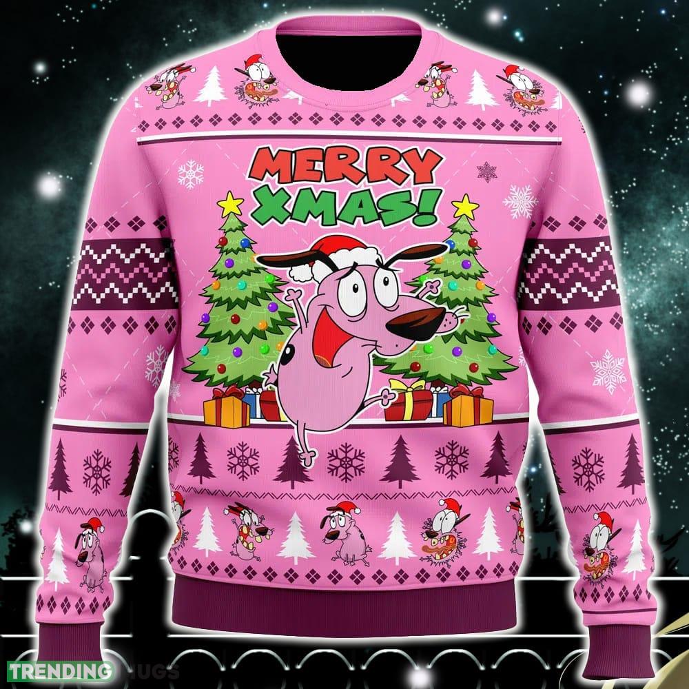 Merry Xmas Courage The Cowardly Dog Ugly Christmas Sweater Funny Gift Ideas Christmas - Merry Xmas Courage The Cowardly Dog Ugly Christmas Sweater_1 Merry Xmas Courage The Cowardly Dog Ugly Christmas Sweater Funny Gift Ideas Christmas - Merry Xmas Courage The Cowardly Dog Ugly Christmas Sweater_1