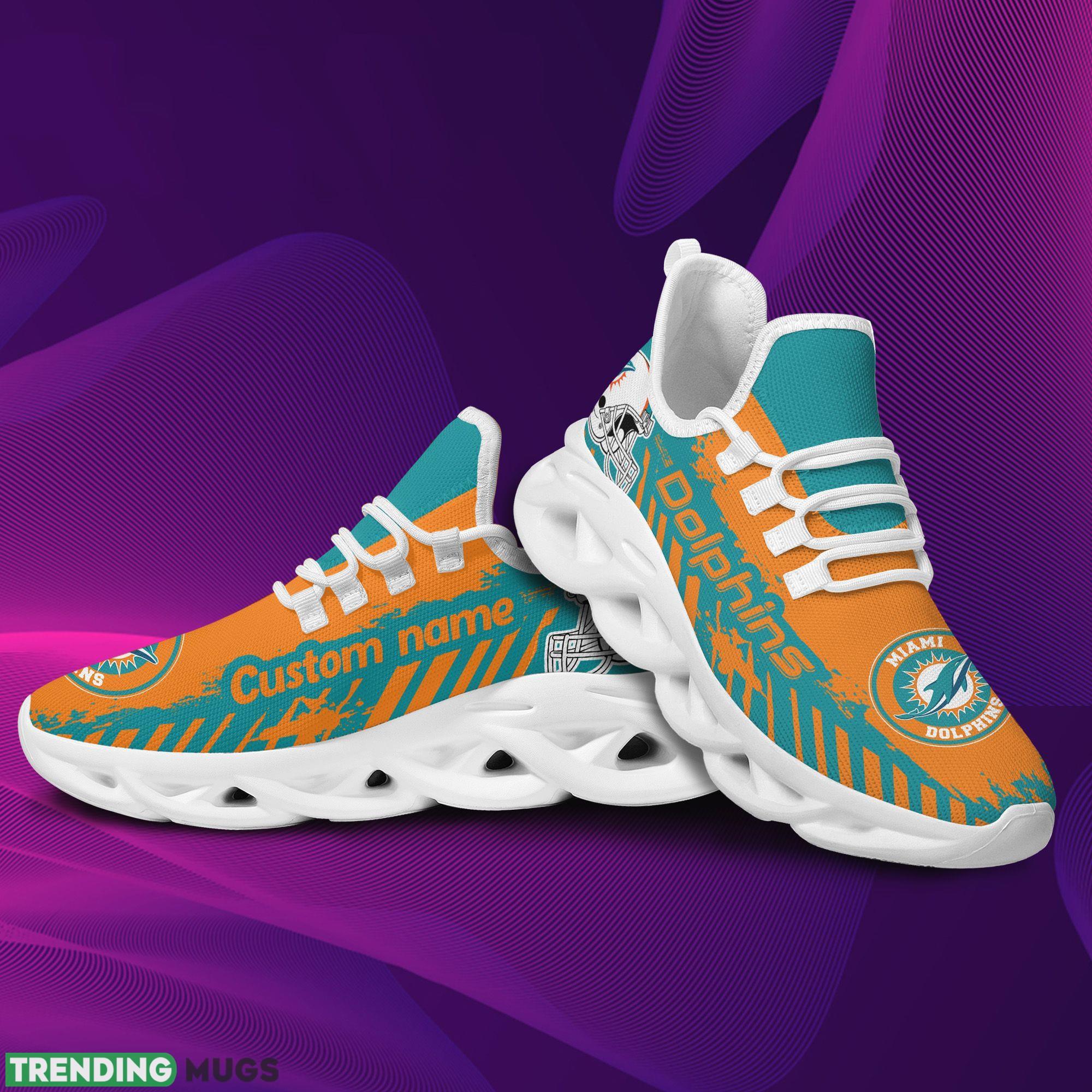 Miami Dolphins Americanfootball Team Helmet Custom Name Men And Women Max Soul Sneakers Shoes For Fans Max Soul Miami Dolphins Americanfootball Team Helmet Custom Name Men And Women Max Soul Sneakers Shoes For Fans Max Soul