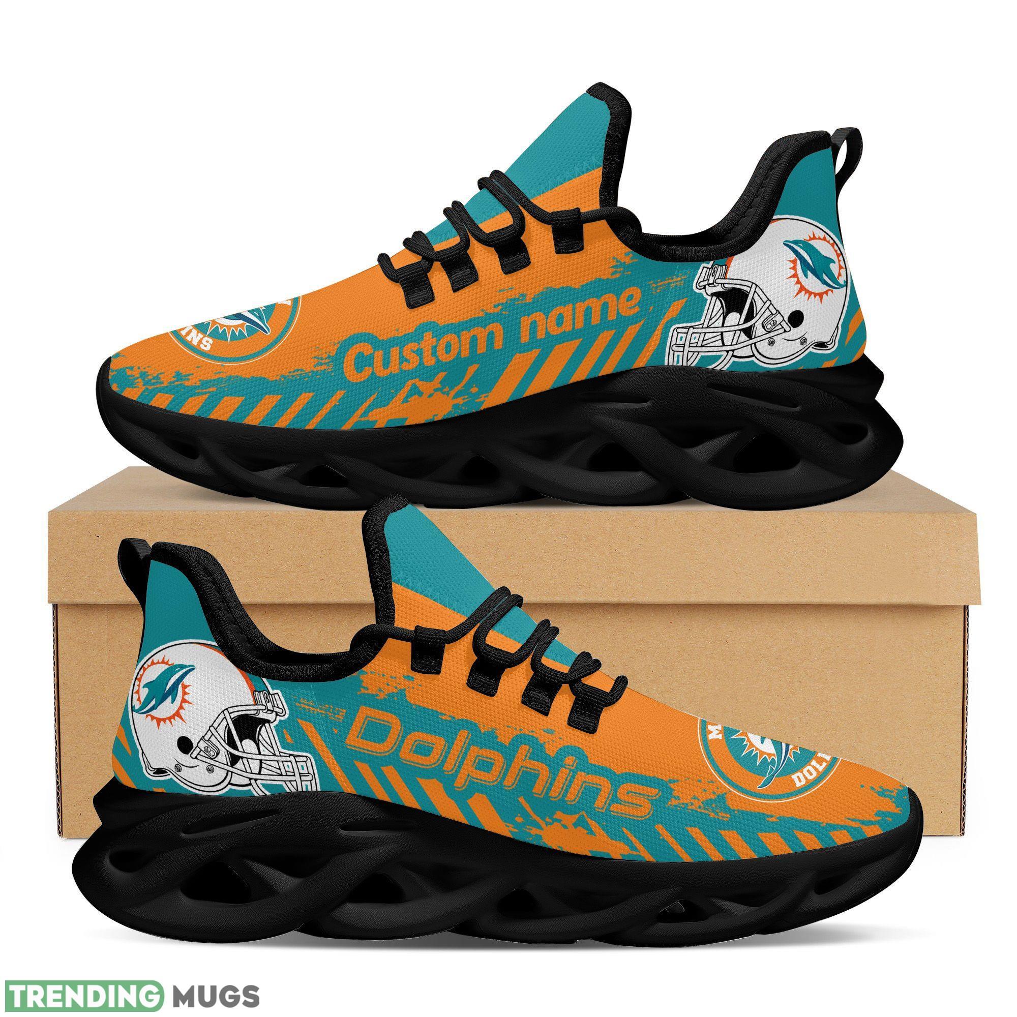 Miami Dolphins Americanfootball Team Helmet Custom Name Men And Women Max Soul Sneakers Shoes For Fans Max Soul Miami Dolphins Americanfootball Team Helmet Custom Name Men And Women Max Soul Sneakers Shoes For Fans Max Soul