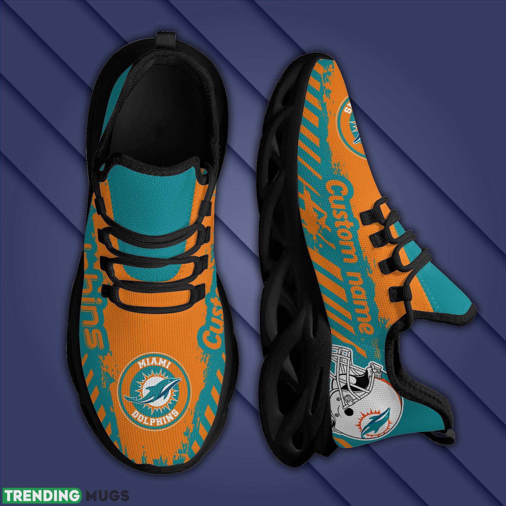 Miami Dolphins Americanfootball Team Helmet Custom Name Men And Women Max Soul Sneakers Shoes For Fans Max Soul Miami Dolphins Americanfootball Team Helmet Custom Name Men And Women Max Soul Sneakers Shoes For Fans Max Soul