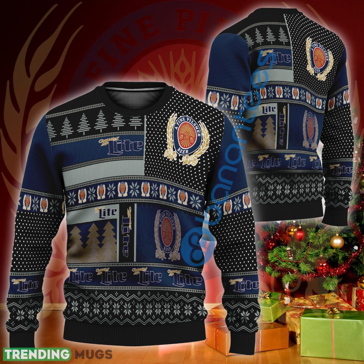 Miller Lite Logo New Ugly Christmas Sweater Holidays Gift - Miller Lite Logo New Ugly Christmas Sweater Holidays Gift Miller Lite Logo New Ugly Christmas Sweater Holidays Gift - Miller Lite Logo New Ugly Christmas Sweater Holidays Gift