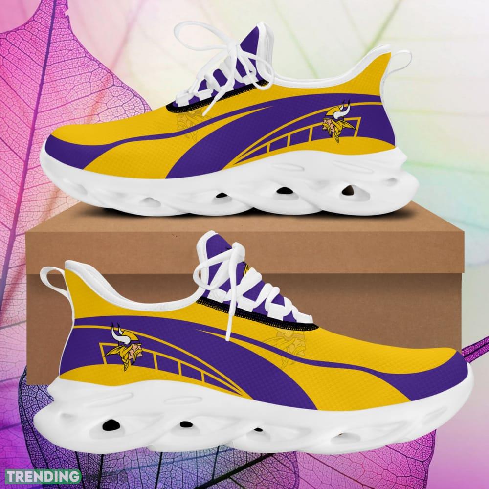 Minnesota Vikings Sneakers Shoes For Fans Gift Men And Women Max Soul Shoes Trending Max Soul Minnesota Vikings Sneakers Shoes For Fans Gift Men And Women Max Soul Shoes Trending Max Soul