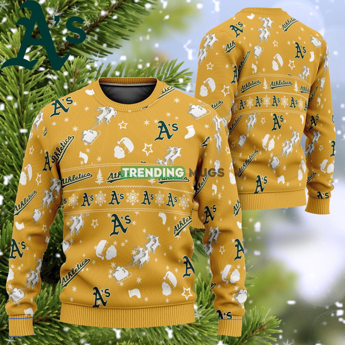 MLB Oakland Athletics Snow Santa Reindeer Ugly Xmas 3D Sweater Gift For Men Women - MLB Oakland Athletics Snow Santa Reindeer Ugly Xmas 3D Sweater Gift For Men Women MLB Oakland Athletics Snow Santa Reindeer Ugly Xmas 3D Sweater Gift For Men Women - MLB Oakland Athletics Snow Santa Reindeer Ugly Xmas 3D Sweater Gift For Men Women