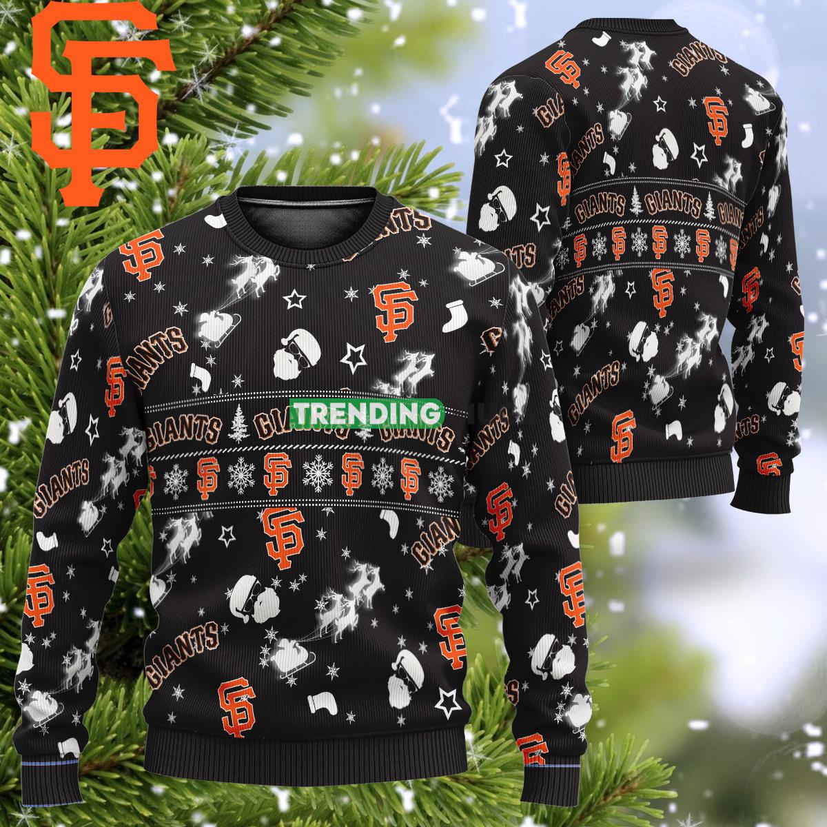 MLB San Francisco Giants Snow Santa Reindeer Ugly Christmas Sweater For Holidays - MLB San Francisco Giants Snow Santa Reindeer Ugly Christmas Sweater For Holidays MLB San Francisco Giants Snow Santa Reindeer Ugly Christmas Sweater For Holidays - MLB San Francisco Giants Snow Santa Reindeer Ugly Christmas Sweater For Holidays