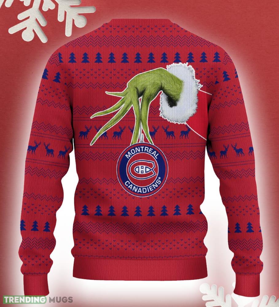 Montreal Canadiens Christmas Sweater Grinch Driving Funny Gift Fans 3D Sweater Montreal Canadiens Christmas Sweater Grinch Driving Funny Gift Fans 3D Sweater