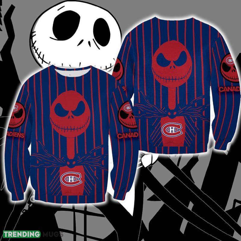 Montreal Canadiens Jack Skellington Fashionable Christmas Ugly Sweater Halloween For Men And Women - Montreal Canadiens Jack Skellington Fashionable Christmas Ugly Sweater Halloween For Men And Women Montreal Canadiens Jack Skellington Fashionable Christmas Ugly Sweater Halloween For Men And Women - Montreal Canadiens Jack Skellington Fashionable Christmas Ugly Sweater Halloween For Men And Women