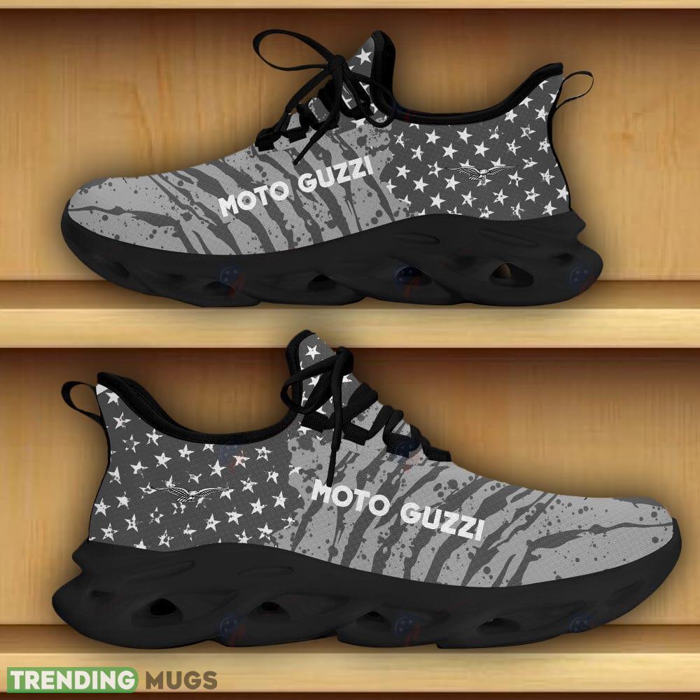 Moto Guzzi Car And Motorcycle Racing Running Sneaker Grey Max Soul Shoes Gift For Fans Max Soul Moto Guzzi Car And Motorcycle Racing Running Sneaker Grey Max Soul Shoes Gift For Fans Max Soul