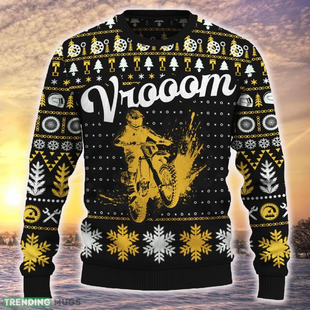 Motorcross Vrooom KX100 Apparel Christmas Tree 3D Sweater Ideas Gift For Men And Women - Vrooom KX100 Ugly Christmas Sweater_ 1 Motorcross Vrooom KX100 Apparel Christmas Tree 3D Sweater Ideas Gift For Men And Women - Vrooom KX100 Ugly Christmas Sweater_ 1