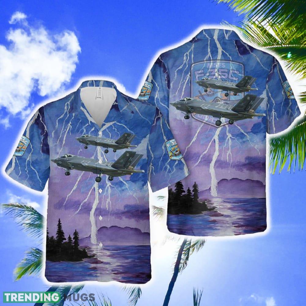 MSFS F35C lightning II Demo Team Hawaiian Shirt Men And Women Gift Floral Beach - MSFS F35C lightning II Demo Team Hawaiian Shirt Men And Women Gift Floral Beach