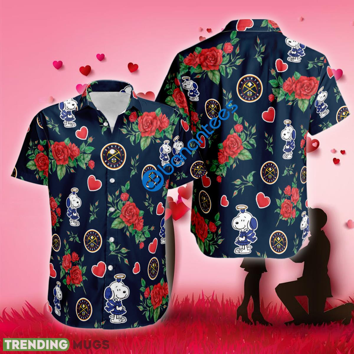 NBA Denver Nuggets Snoopy Cute Gift Valentines Hawaiian Shirt AOP Gift Fans - NBA Denver Nuggets Snoopy Cute Gift Valentines Hawaiian Shirt AOP Gift Fans