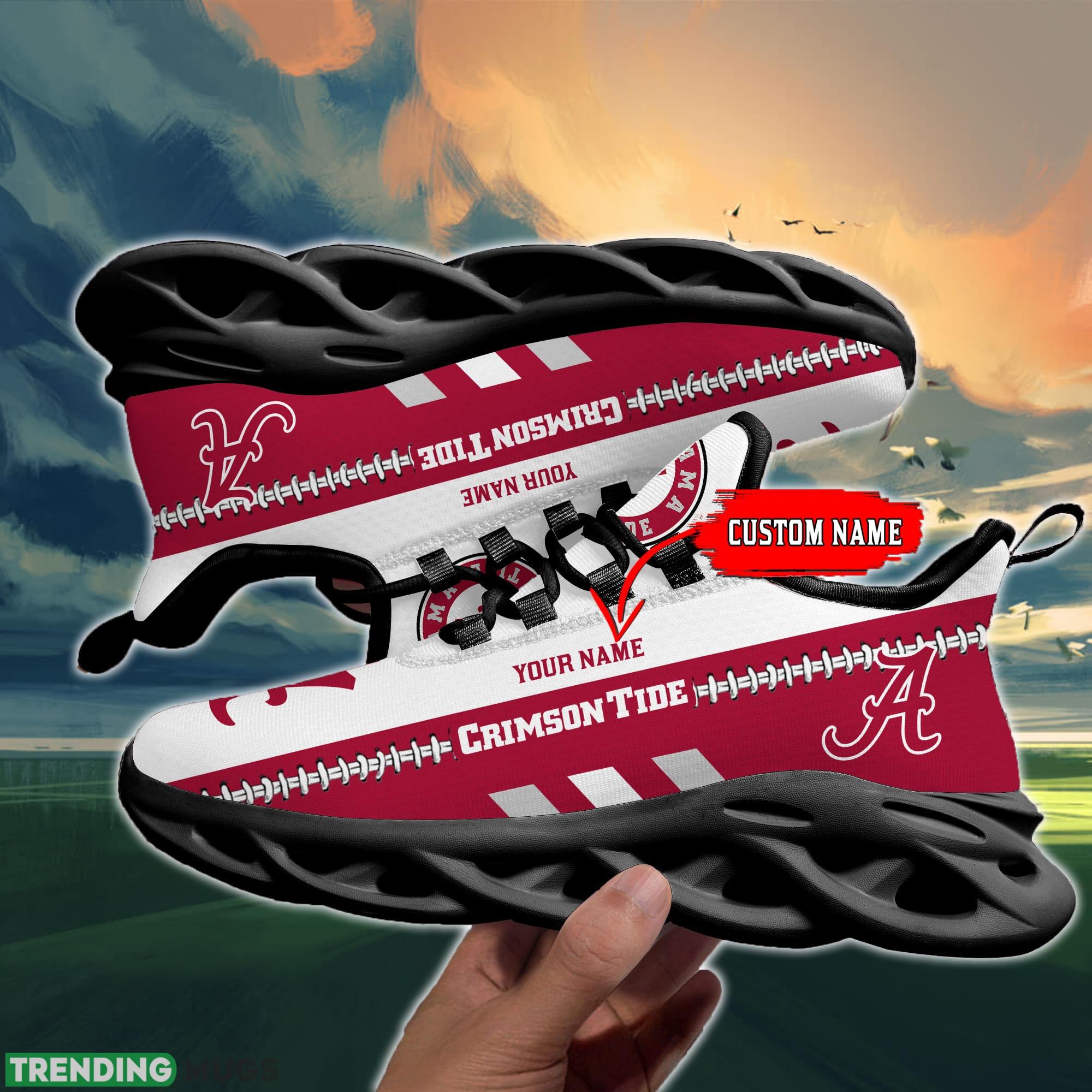 NCAA Alabama Crimson Tide Max Soul Shoes Design For Fans Running Sneakers Custom Name Max Soul NCAA Alabama Crimson Tide Max Soul Shoes Design For Fans Running Sneakers Custom Name Max Soul