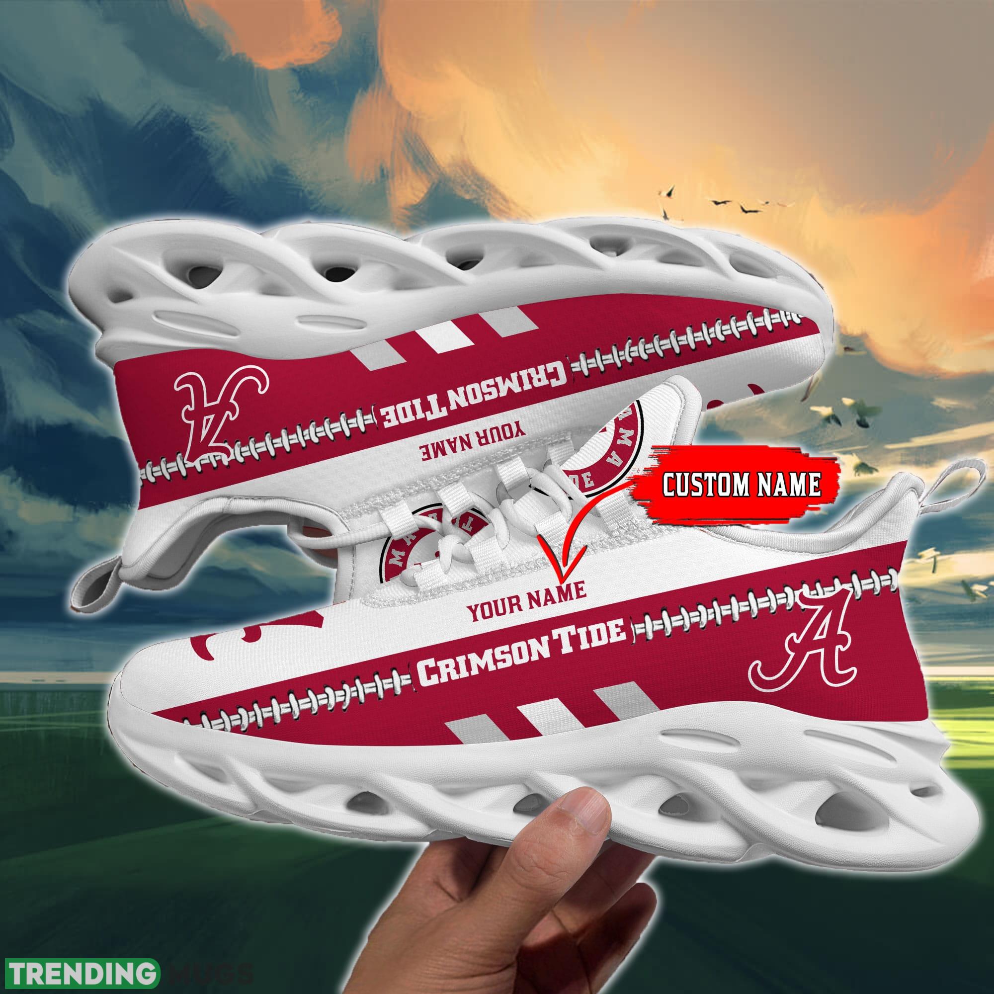 NCAA Alabama Crimson Tide Max Soul Shoes Design For Fans Running Sneakers Custom Name Max Soul NCAA Alabama Crimson Tide Max Soul Shoes Design For Fans Running Sneakers Custom Name Max Soul