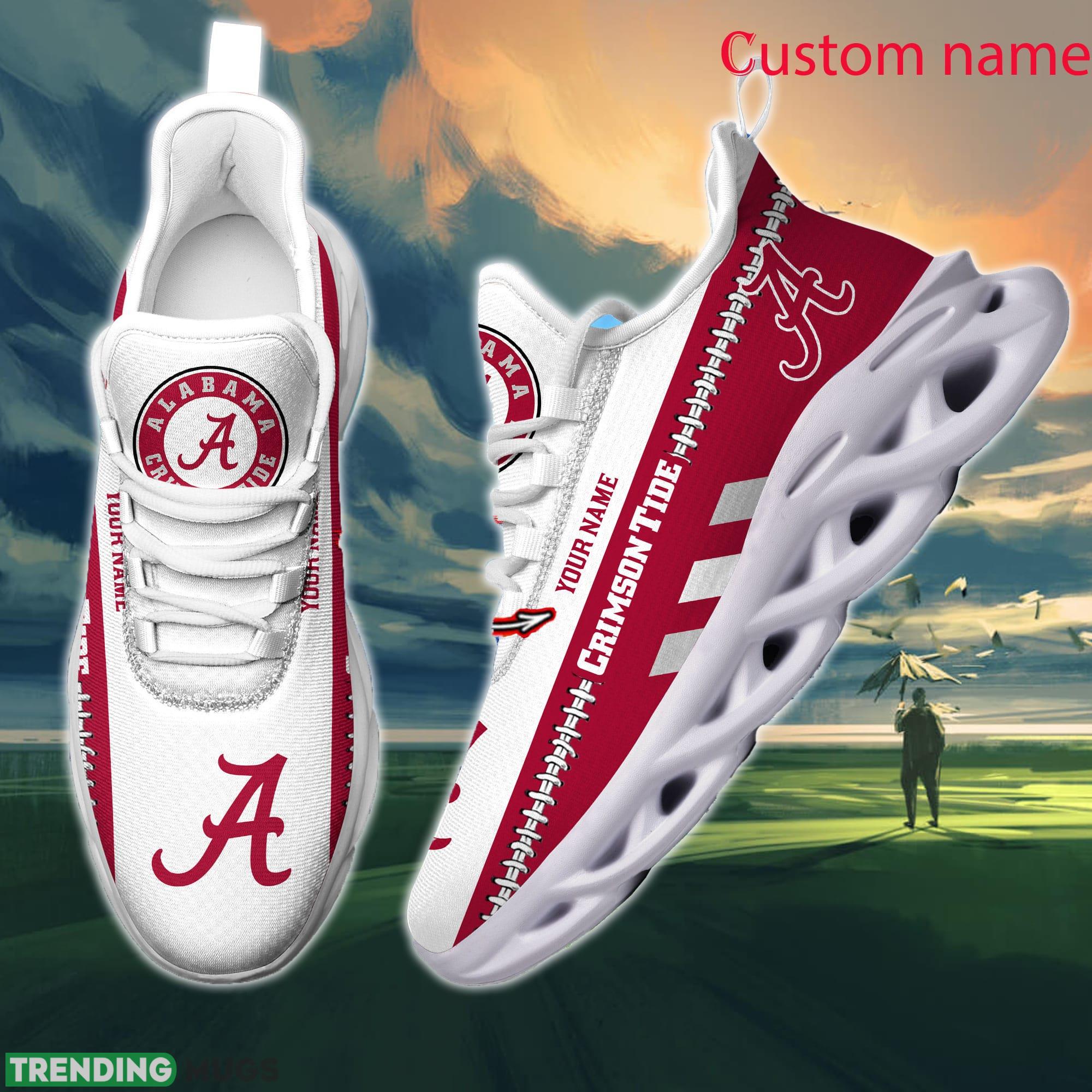 NCAA Alabama Crimson Tide Max Soul Shoes Design For Fans Running Sneakers Custom Name Max Soul NCAA Alabama Crimson Tide Max Soul Shoes Design For Fans Running Sneakers Custom Name Max Soul