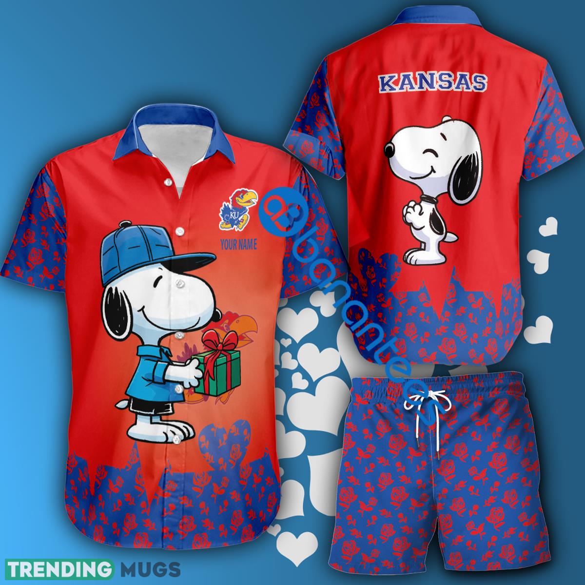 NCAA Kansas Jayhawks Snoopy Gift Boyfriend And Girlfriend Hawaiian Shirt And Short Set Custom Name - NCAA Kansas Jayhawks Snoopy Gift Boyfriend And Girlfriend Hawaiian Shirt And Short Set Custom Name NCAA Kansas Jayhawks Snoopy Gift Boyfriend And Girlfriend Hawaiian Shirt And Short Set Custom Name - NCAA Kansas Jayhawks Snoopy Gift Boyfriend And Girlfriend Hawaiian Shirt And Short Set Custom Name