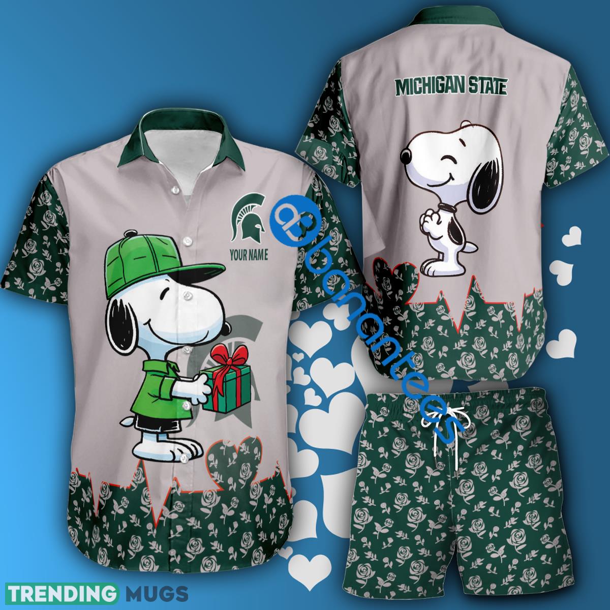 NCAA Michigan State Spartans Snoopy Gift Boyfriend And Girlfriend Hawaiian Shirt And Short Set Custom Name - NCAA Michigan State Spartans Snoopy Gift Boyfriend And Girlfriend Hawaiian Shirt And Short Set Custom Name NCAA Michigan State Spartans Snoopy Gift Boyfriend And Girlfriend Hawaiian Shirt And Short Set Custom Name - NCAA Michigan State Spartans Snoopy Gift Boyfriend And Girlfriend Hawaiian Shirt And Short Set Custom Name
