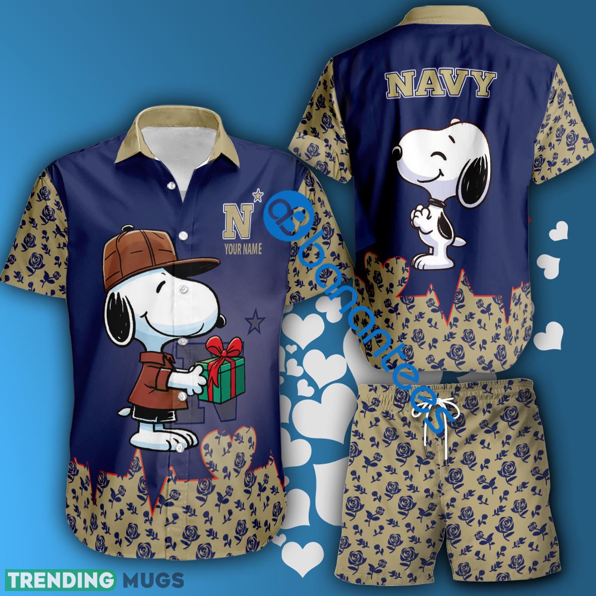 NCAA Navy Midshipmen Snoopy Gift Boyfriend And Girlfriend Hawaiian Shirt And Short Set Custom Name - NCAA Navy Midshipmen Snoopy Gift Boyfriend And Girlfriend Hawaiian Shirt And Short Set Custom Name NCAA Navy Midshipmen Snoopy Gift Boyfriend And Girlfriend Hawaiian Shirt And Short Set Custom Name - NCAA Navy Midshipmen Snoopy Gift Boyfriend And Girlfriend Hawaiian Shirt And Short Set Custom Name
