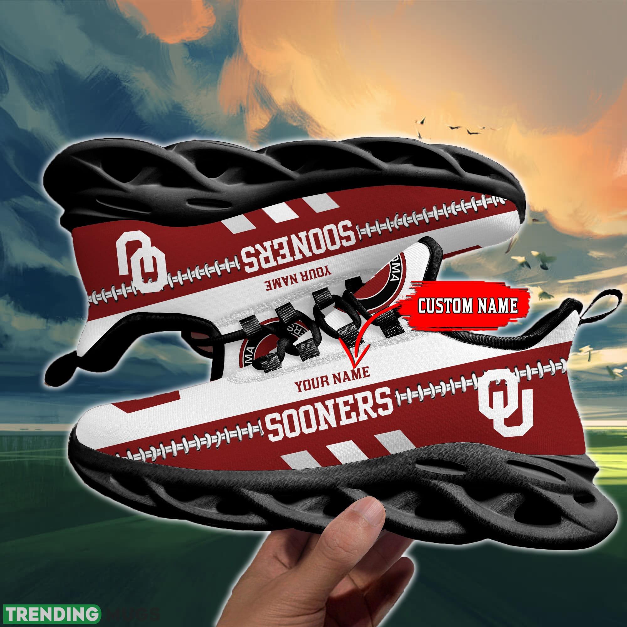 NCAA Oklahoma Sooners Max Soul Shoes Design For Fans Running Sneakers Custom Name Max Soul NCAA Oklahoma Sooners Max Soul Shoes Design For Fans Running Sneakers Custom Name Max Soul