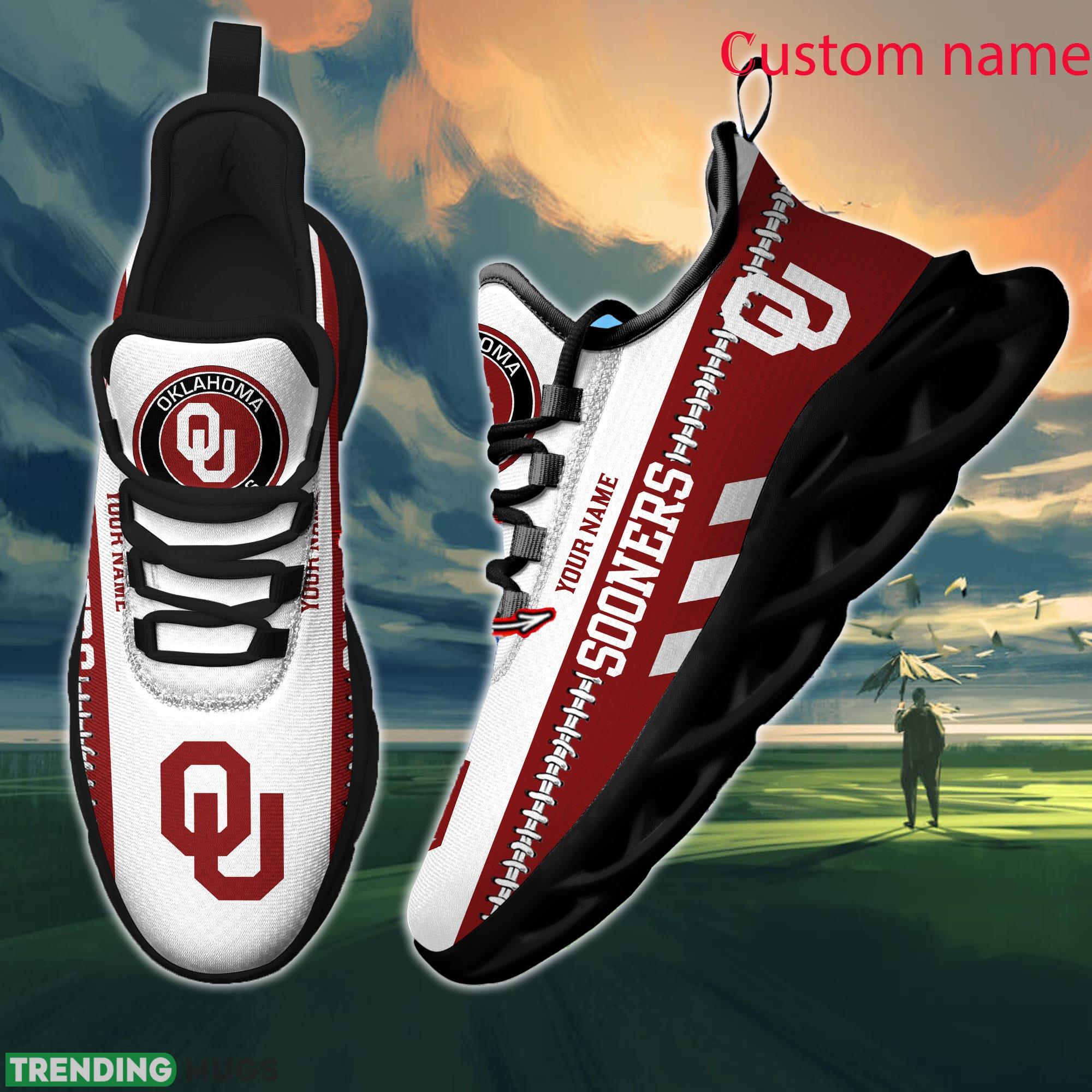 NCAA Oklahoma Sooners Max Soul Shoes Design For Fans Running Sneakers Custom Name Max Soul NCAA Oklahoma Sooners Max Soul Shoes Design For Fans Running Sneakers Custom Name Max Soul