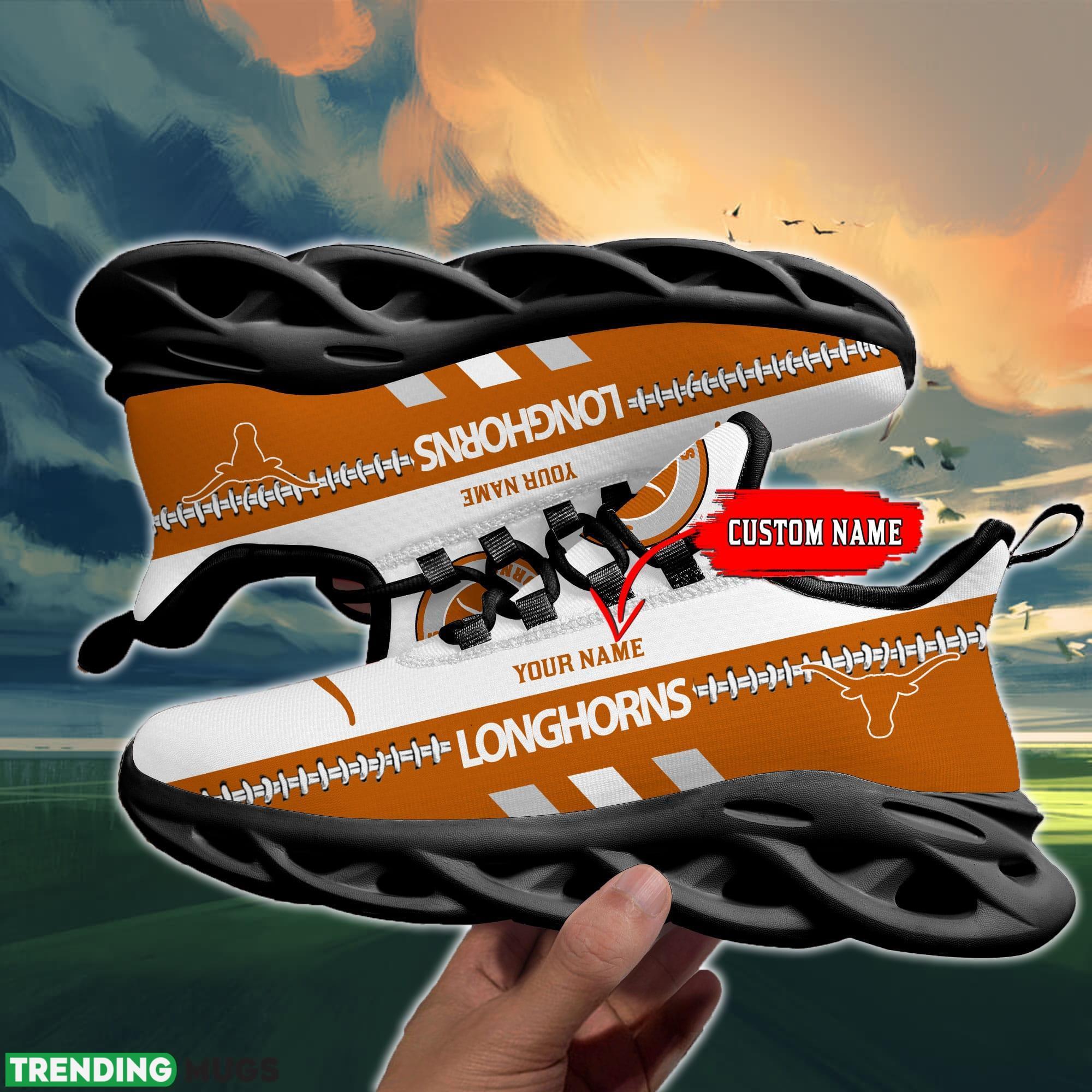 NCAA Texas Longhorns Max Soul Shoes Design For Fans Running Sneakers Custom Name Max Soul NCAA Texas Longhorns Max Soul Shoes Design For Fans Running Sneakers Custom Name Max Soul