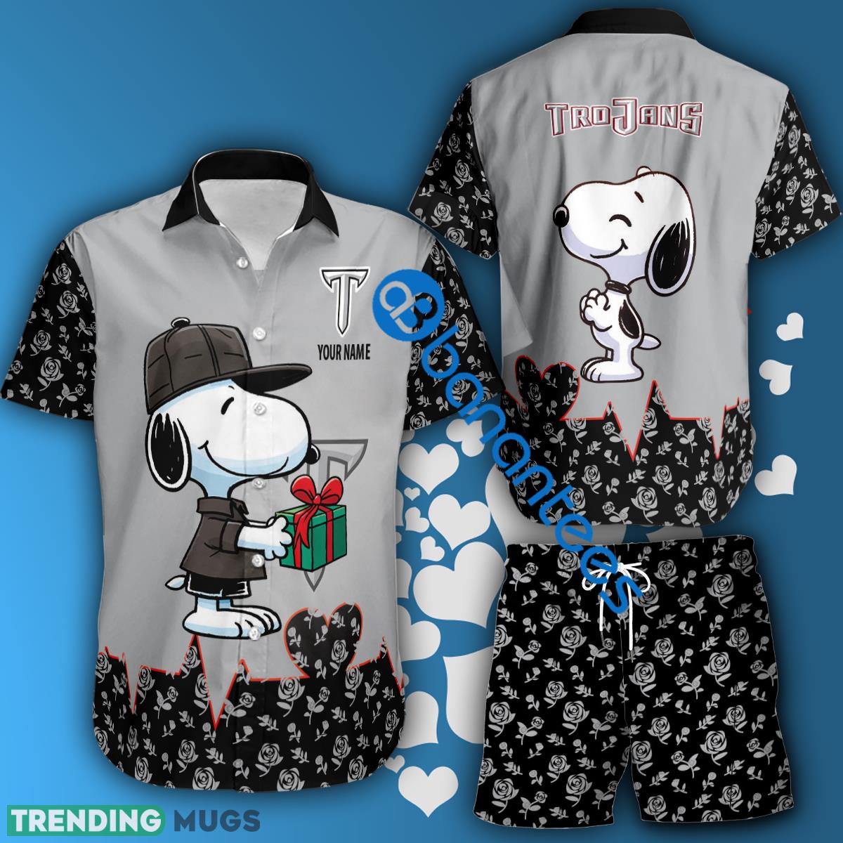 NCAA Troy Trojans Snoopy Gift Boyfriend And Girlfriend Hawaiian Shirt And Short Set Custom Name - NCAA Troy Trojans Snoopy Gift Boyfriend And Girlfriend Hawaiian Shirt And Short Set Custom Name NCAA Troy Trojans Snoopy Gift Boyfriend And Girlfriend Hawaiian Shirt And Short Set Custom Name - NCAA Troy Trojans Snoopy Gift Boyfriend And Girlfriend Hawaiian Shirt And Short Set Custom Name