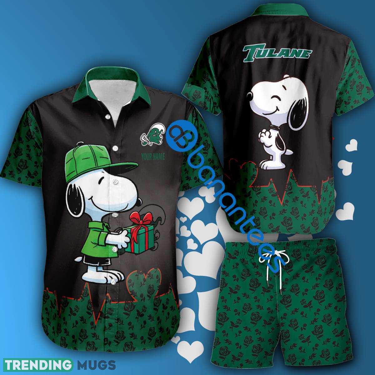 NCAA Tulane Green Wave Snoopy Gift Boyfriend And Girlfriend Combo Hawaiian Shirt And Short Custom Name - NCAA Tulane Green Wave Snoopy Gift Boyfriend And Girlfriend Combo Hawaiian Shirt And Short Custom Name NCAA Tulane Green Wave Snoopy Gift Boyfriend And Girlfriend Combo Hawaiian Shirt And Short Custom Name - NCAA Tulane Green Wave Snoopy Gift Boyfriend And Girlfriend Combo Hawaiian Shirt And Short Custom Name