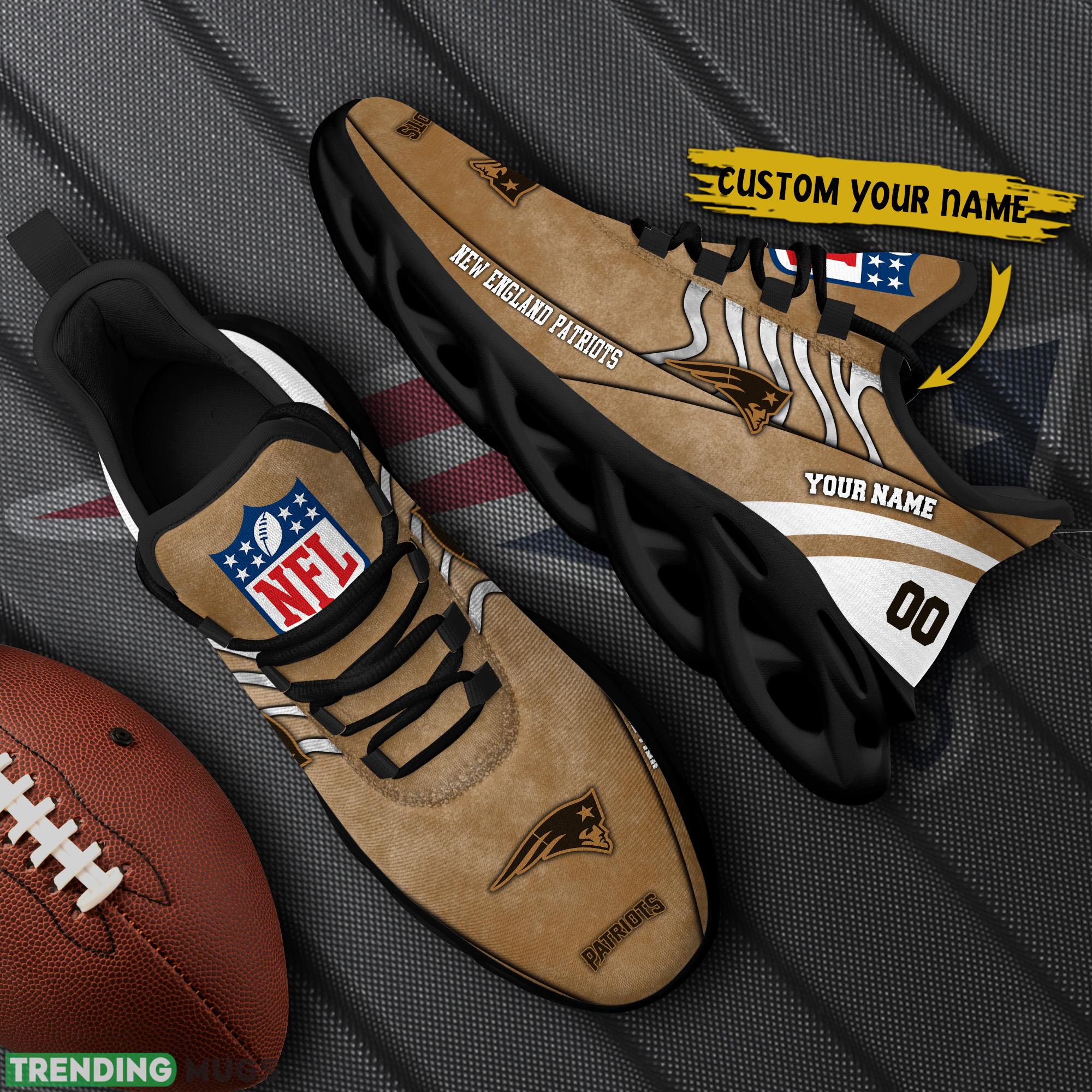 New England Patriots NFL Brown Veterans Max Soul Shoes Custom Number & Name Sneakers - New England Patriots-NFL Brown Veterans Salute To Service Personalized Max Soul Shoes-SP21112354ID05_1 New England Patriots NFL Brown Veterans Max Soul Shoes Custom Number & Name Sneakers - New England Patriots-NFL Brown Veterans Salute To Service Personalized Max Soul Shoes-SP21112354ID05_1