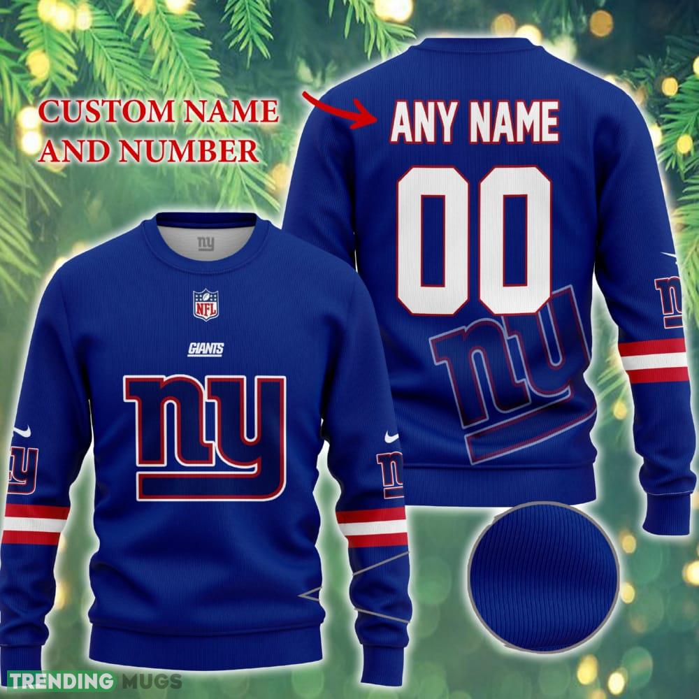 New York Giants NFL New Ugly Christmas Sweater For Fans Custom Number And Name - New York Giants NFL New Ugly Christmas Sweater For Fans Custom Number And Name New York Giants NFL New Ugly Christmas Sweater For Fans Custom Number And Name - New York Giants NFL New Ugly Christmas Sweater For Fans Custom Number And Name
