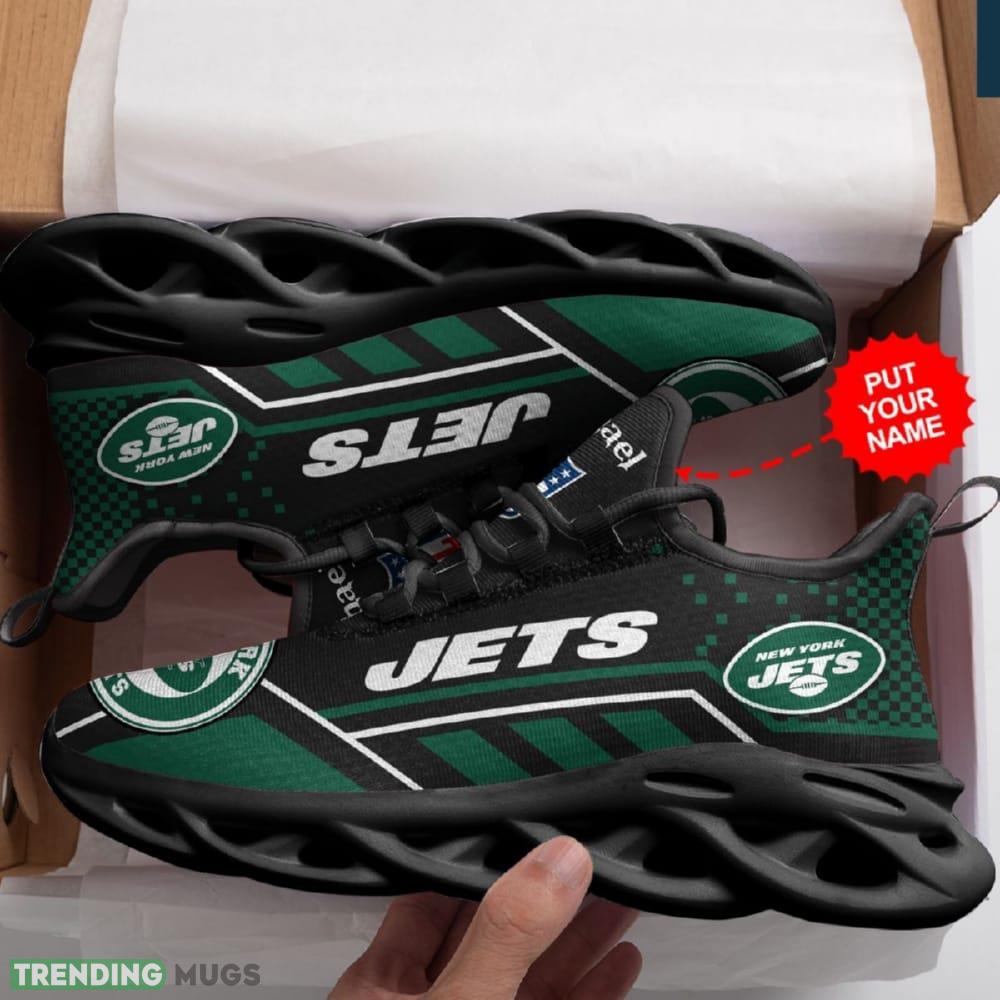 New York Jets Custom Name Max Soul Sneaker Shoes For Fan Max Soul New York Jets Custom Name Max Soul Sneaker Shoes For Fan Max Soul