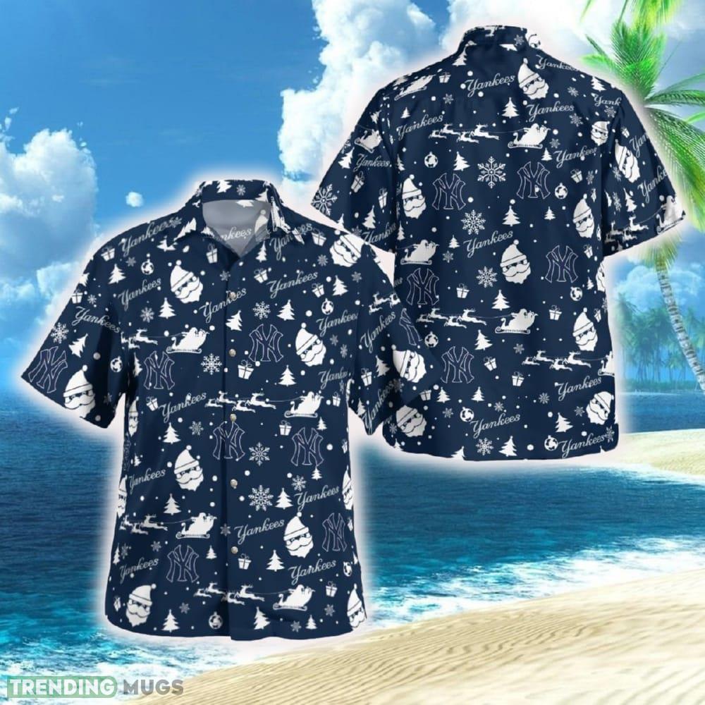 New York Yankees Christmas Hawaiian Shirt Beach Gift Fans For Men And Women - New York Yankees Christmas Pattern Button Shirt_1 New York Yankees Christmas Hawaiian Shirt Beach Gift Fans For Men And Women - New York Yankees Christmas Pattern Button Shirt_1