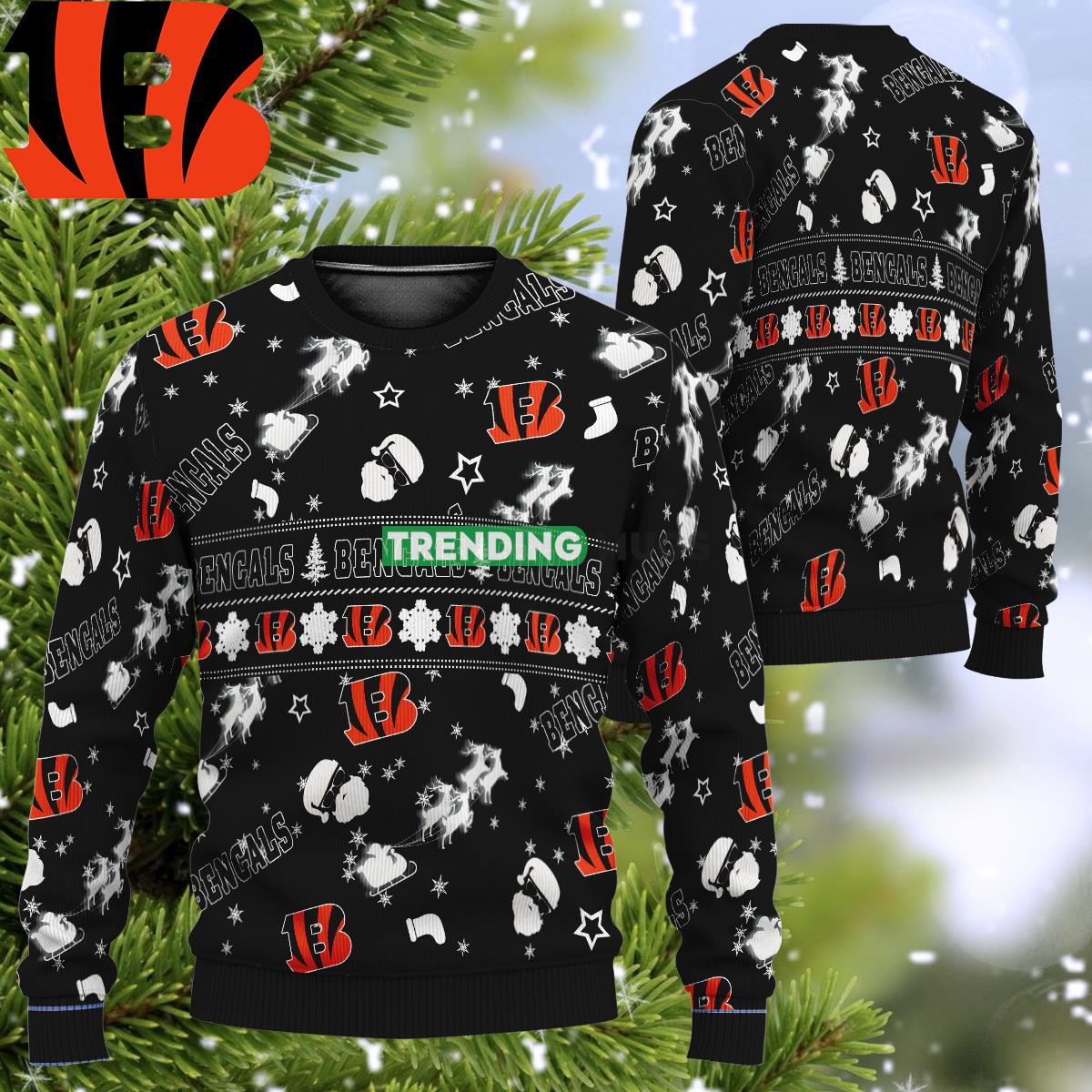 NFL Cincinnati Bengals Design Santa Reindeer Ugly Christmas 3D Sweater Gift For Men Women - NFL Cincinnati Bengals Design Santa Reindeer Ugly Christmas 3D Sweater Gift For Men Women NFL Cincinnati Bengals Design Santa Reindeer Ugly Christmas 3D Sweater Gift For Men Women - NFL Cincinnati Bengals Design Santa Reindeer Ugly Christmas 3D Sweater Gift For Men Women