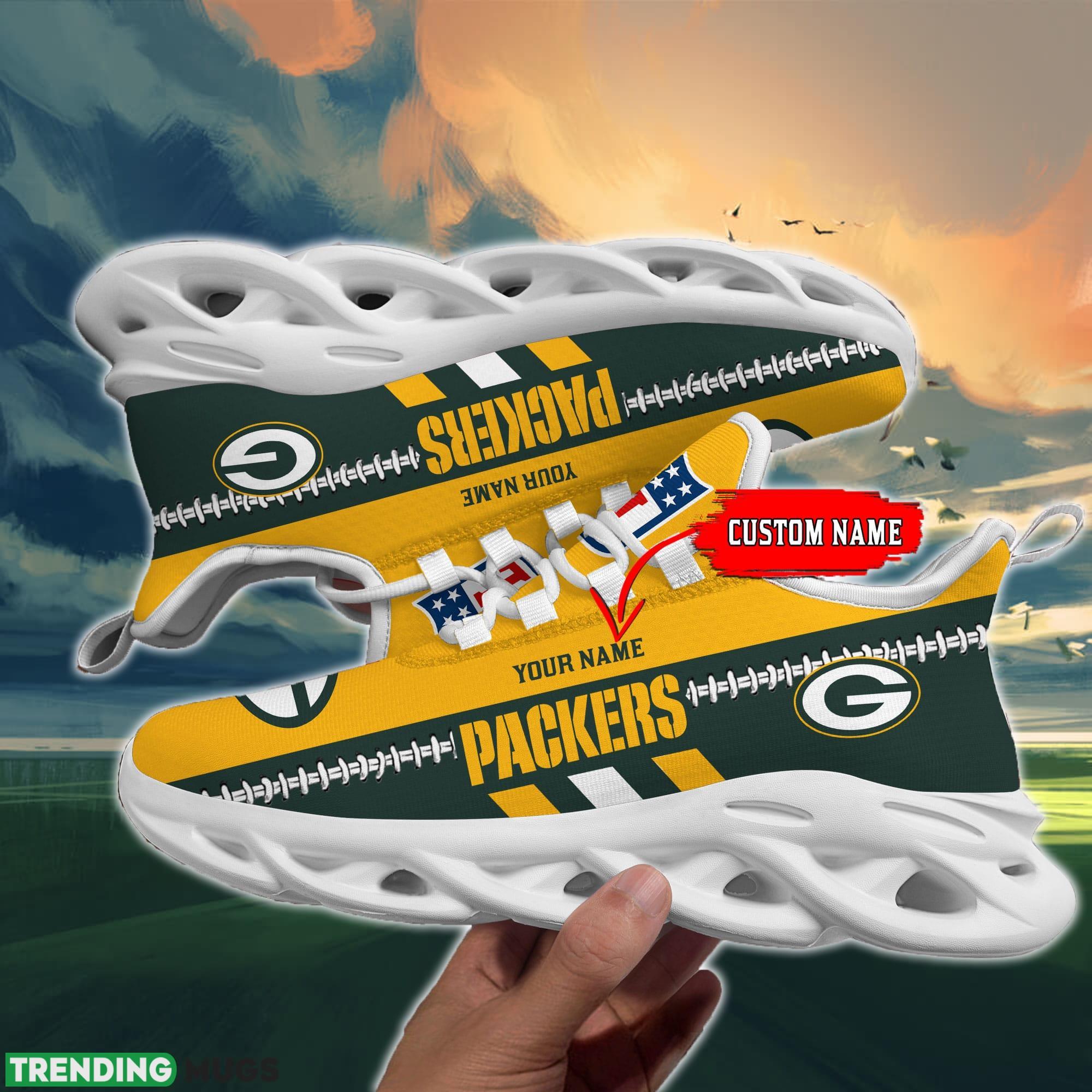 NFL Green Bay Packers Max Soul Shoes Design For Fans Running Sneakers Custom Name Max Soul NFL Green Bay Packers Max Soul Shoes Design For Fans Running Sneakers Custom Name Max Soul