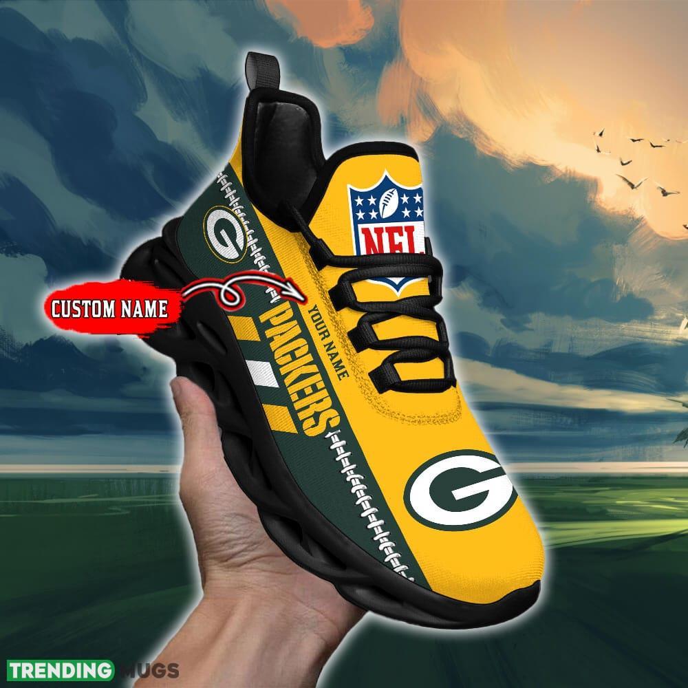 NFL Green Bay Packers Max Soul Shoes Design For Fans Running Sneakers Custom Name Max Soul NFL Green Bay Packers Max Soul Shoes Design For Fans Running Sneakers Custom Name Max Soul