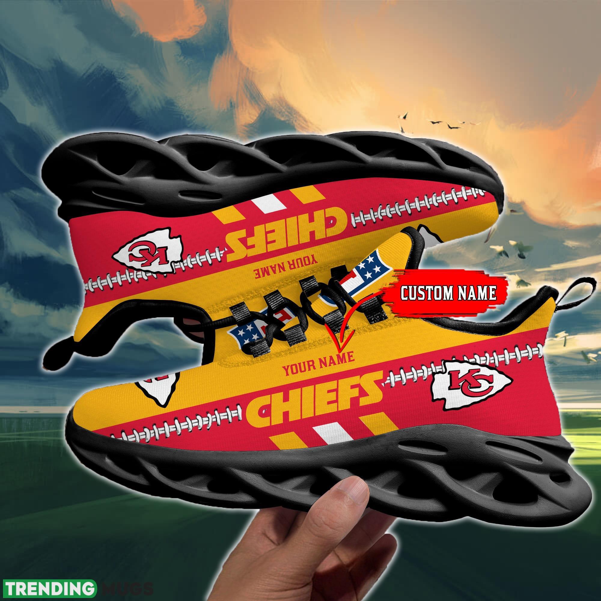 NFL Kansas City Chiefs Max Soul Shoes Design For Fans Running Sneakers Custom Name Max Soul NFL Kansas City Chiefs Max Soul Shoes Design For Fans Running Sneakers Custom Name Max Soul