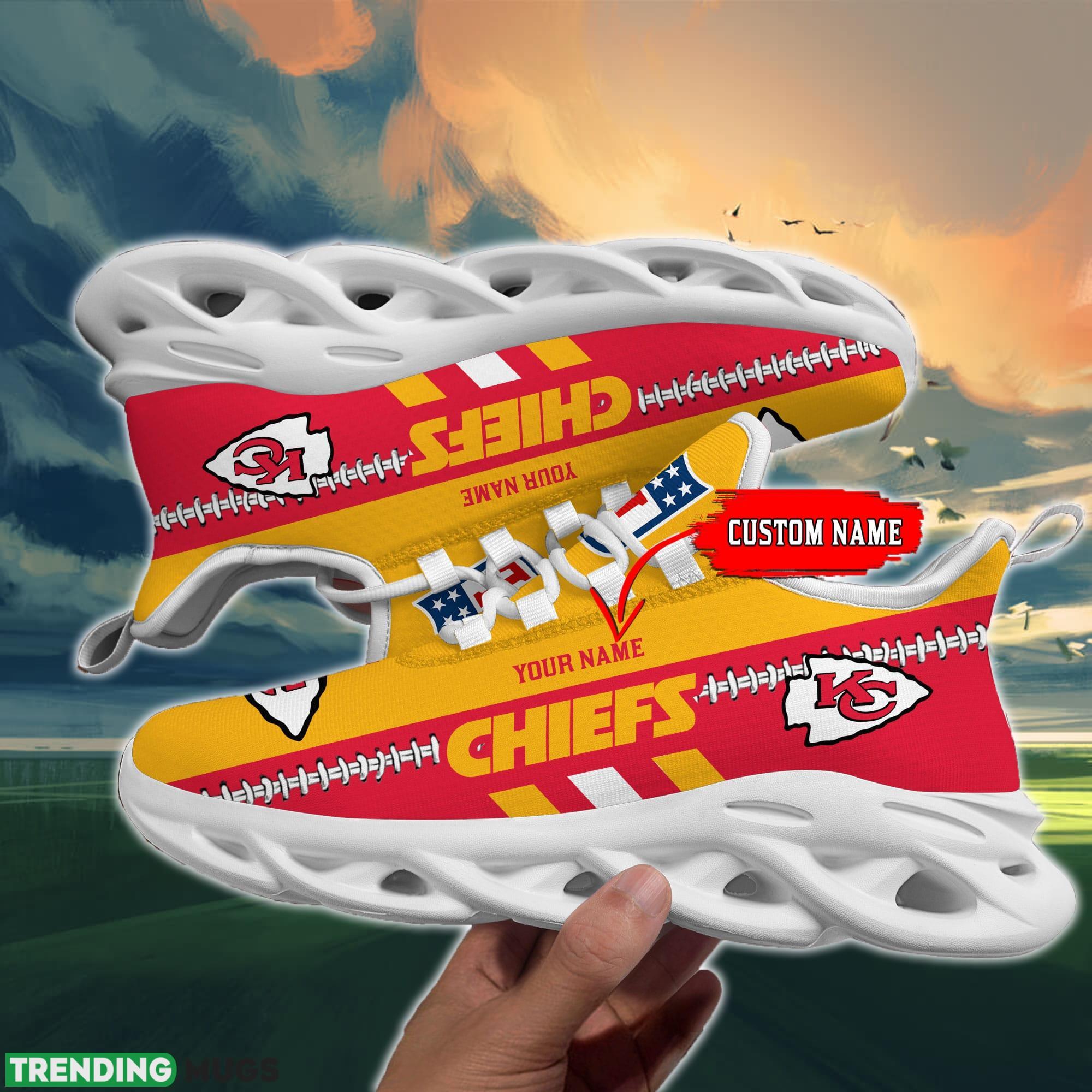 NFL Kansas City Chiefs Max Soul Shoes Design For Fans Running Sneakers Custom Name Max Soul NFL Kansas City Chiefs Max Soul Shoes Design For Fans Running Sneakers Custom Name Max Soul