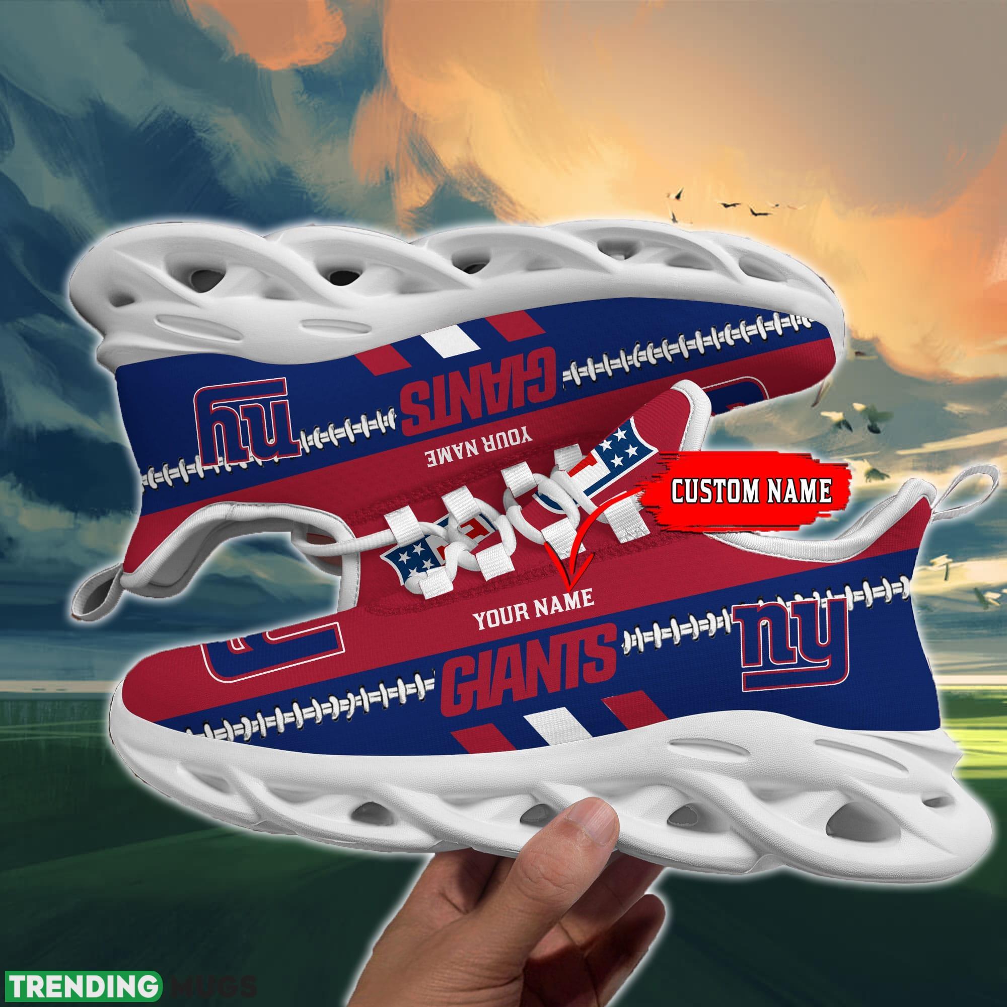 NFL New York Giants Max Soul Shoes Design For Fans Running Sneakers Custom Name Max Soul NFL New York Giants Max Soul Shoes Design For Fans Running Sneakers Custom Name Max Soul