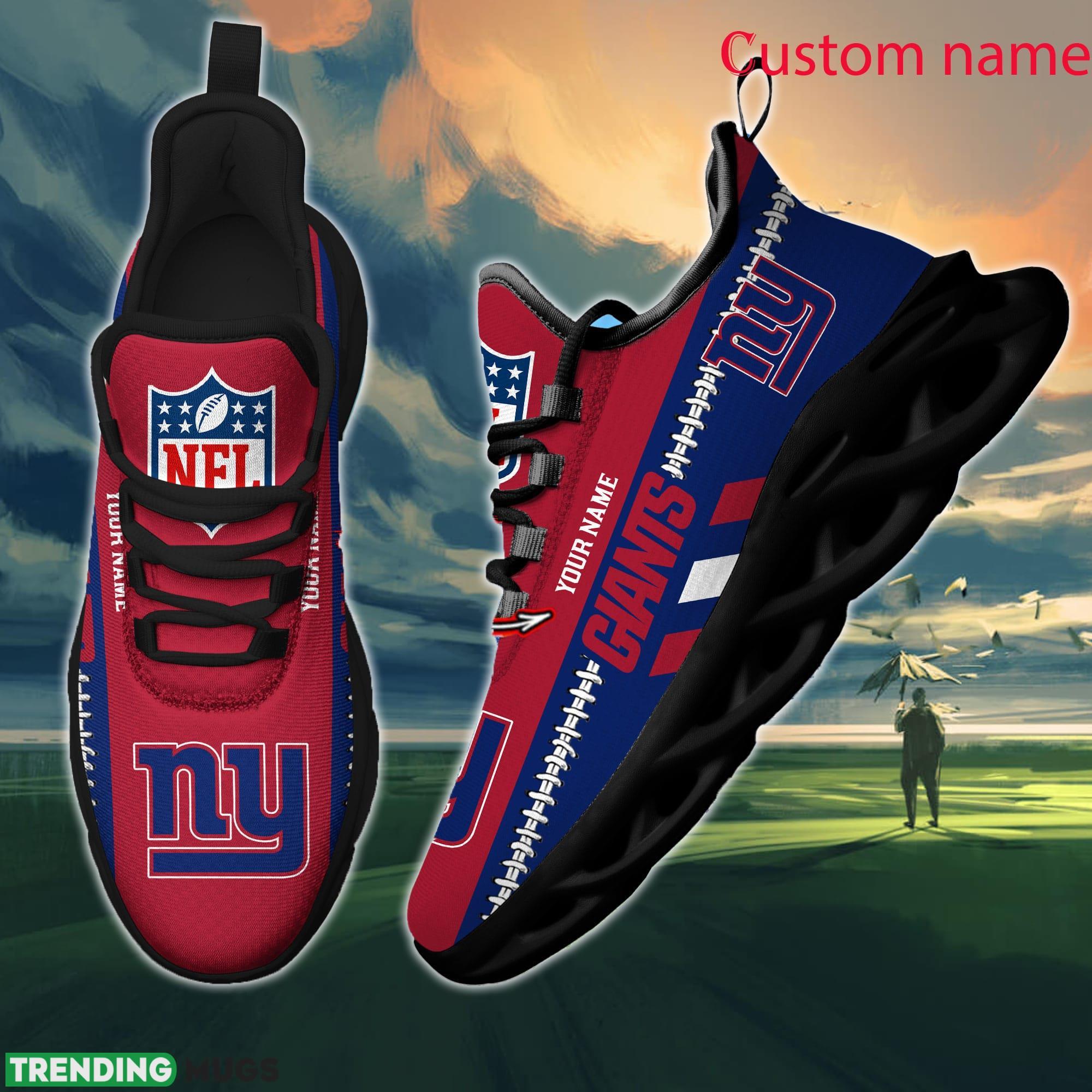 NFL New York Giants Max Soul Shoes Design For Fans Running Sneakers Custom Name Max Soul NFL New York Giants Max Soul Shoes Design For Fans Running Sneakers Custom Name Max Soul