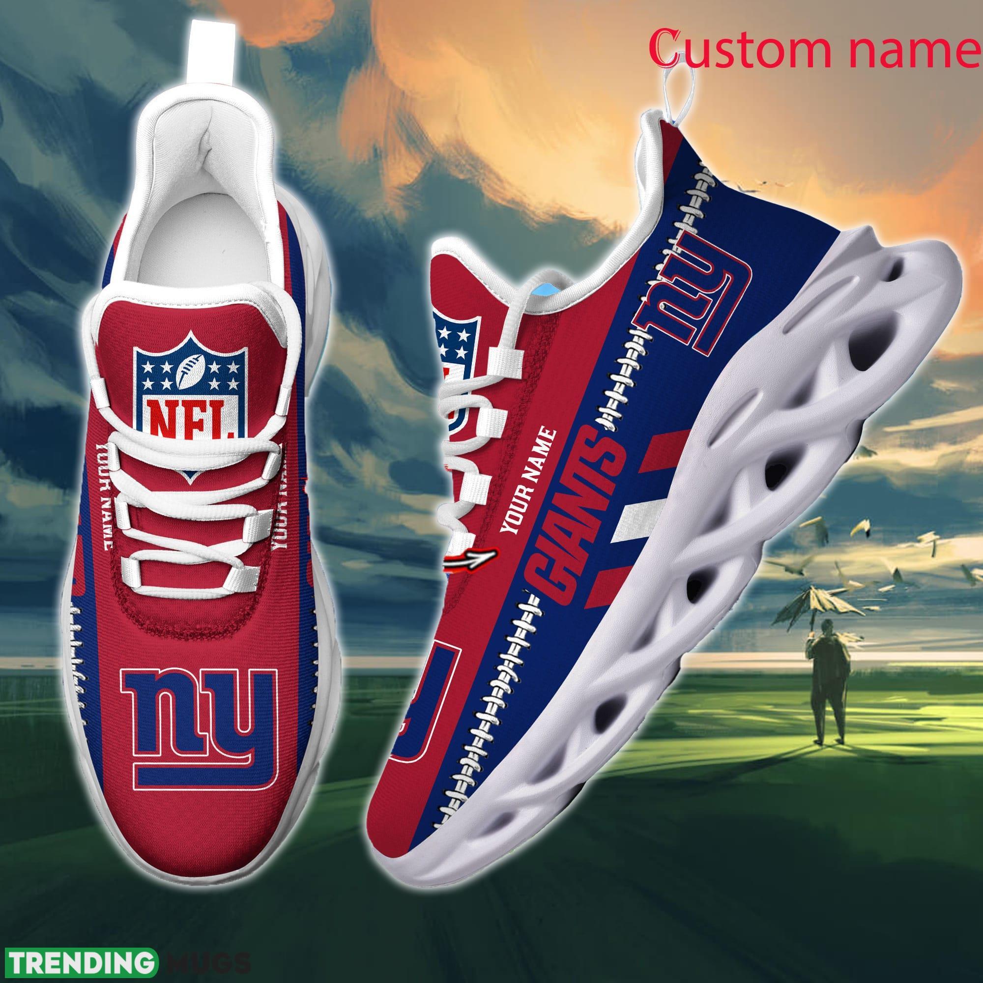 NFL New York Giants Max Soul Shoes Design For Fans Running Sneakers Custom Name Max Soul NFL New York Giants Max Soul Shoes Design For Fans Running Sneakers Custom Name Max Soul