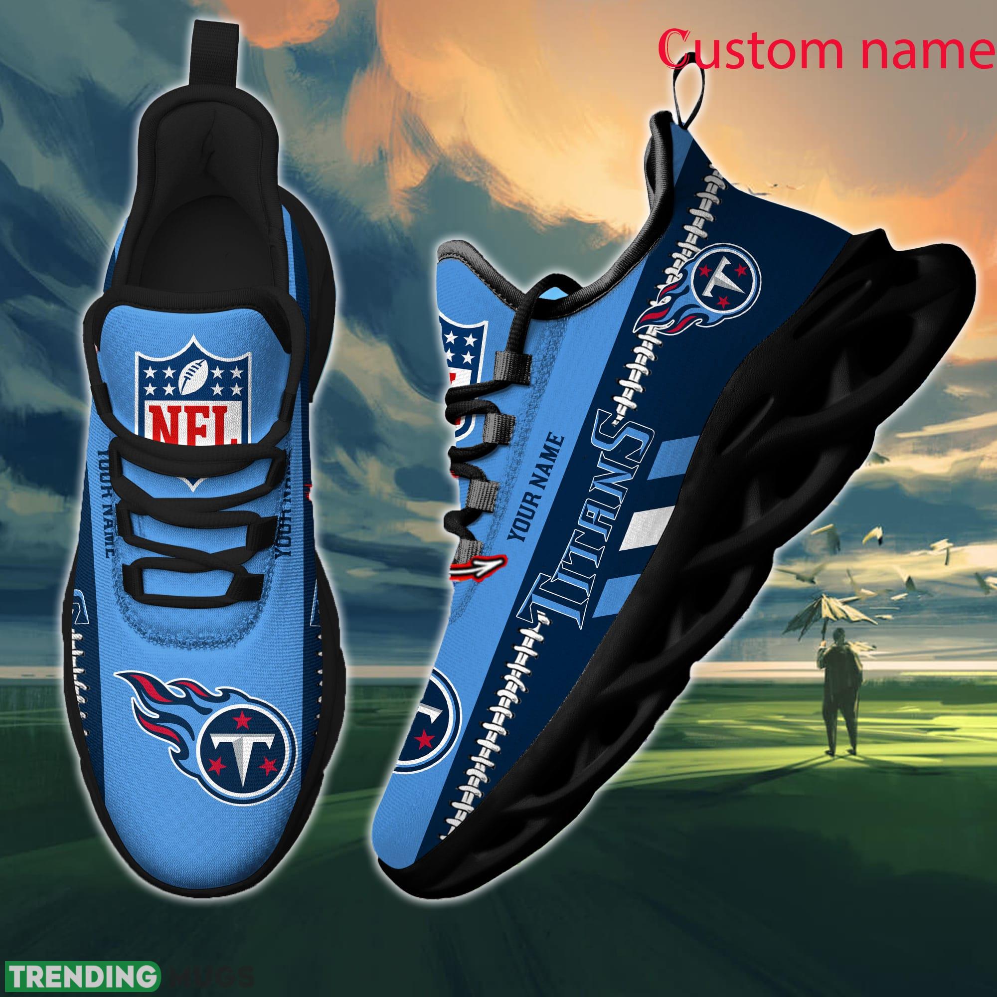 NFL Tennessee Titans Max Soul Shoes Design For Fans Running Sneakers Custom Name Max Soul NFL Tennessee Titans Max Soul Shoes Design For Fans Running Sneakers Custom Name Max Soul