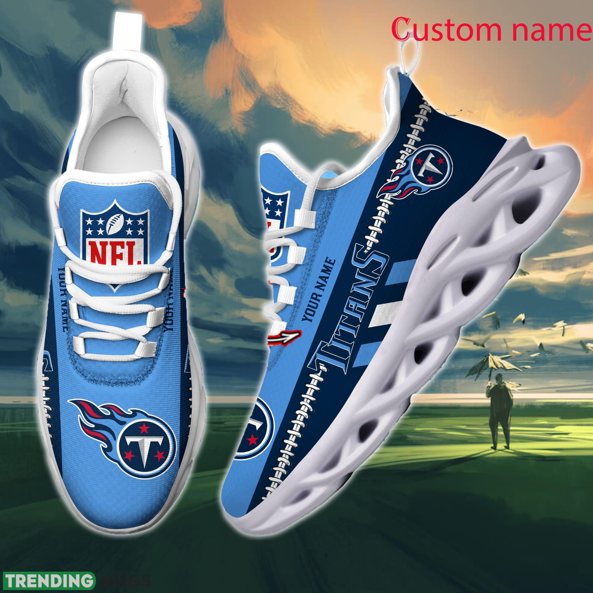 NFL Tennessee Titans Max Soul Shoes Design For Fans Running Sneakers Custom Name Max Soul NFL Tennessee Titans Max Soul Shoes Design For Fans Running Sneakers Custom Name Max Soul
