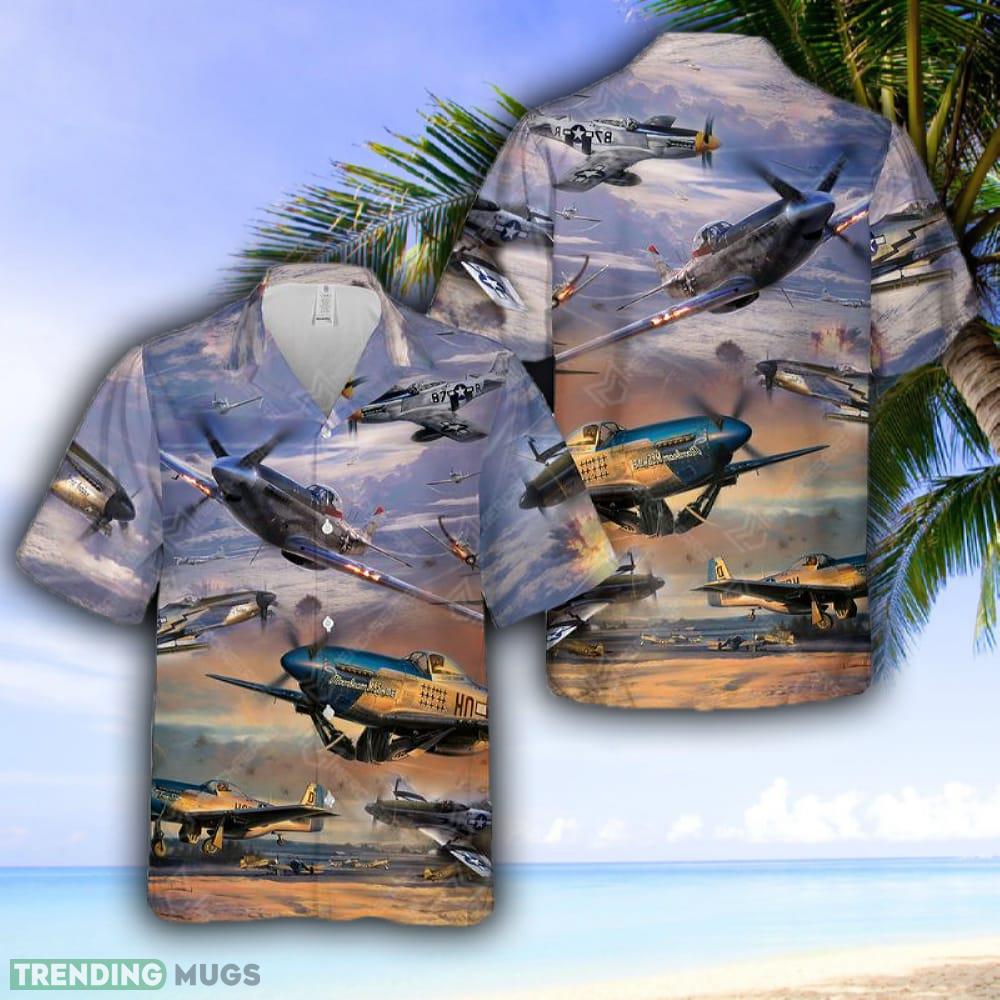 North American P-51 Mustang Hawaiian Shirt - North American P-51 Mustang Hawaiian Shirt North American P-51 Mustang Hawaiian Shirt - North American P-51 Mustang Hawaiian Shirt
