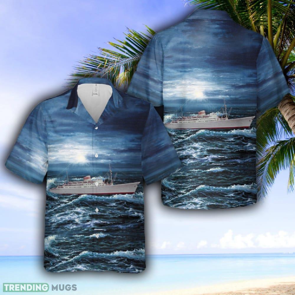 Norwegian America Line MS Oslofjord (1949) Hawaiian Shirt - Norwegian America Line MS Oslofjord (1949) Hawaiian Shirt Norwegian America Line MS Oslofjord (1949) Hawaiian Shirt - Norwegian America Line MS Oslofjord (1949) Hawaiian Shirt