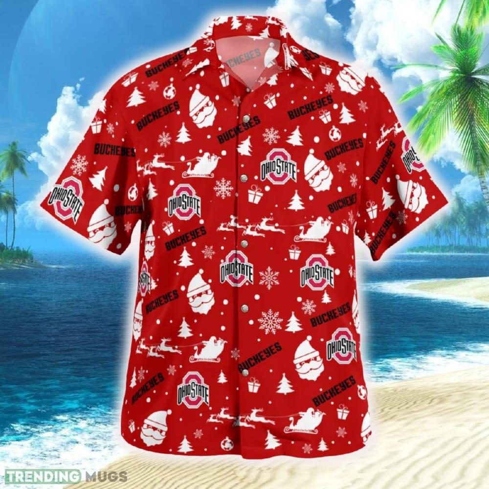 Ohio State Buckeyes Christmas Hawaiian Shirt Beach Gift Fans For Men And Women Hawaiian Shirt Ohio State Buckeyes Christmas Hawaiian Shirt Beach Gift Fans For Men And Women Hawaiian Shirt